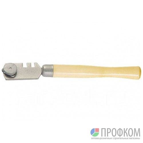 Стеклорез 3-роликовый с деревянной  ручкой Россия